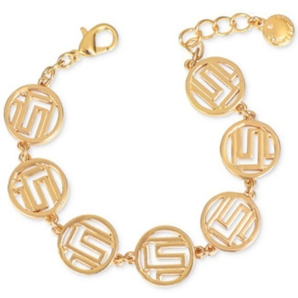 Charter Club Gold-Tone Geometric Charm Flex Bracelet